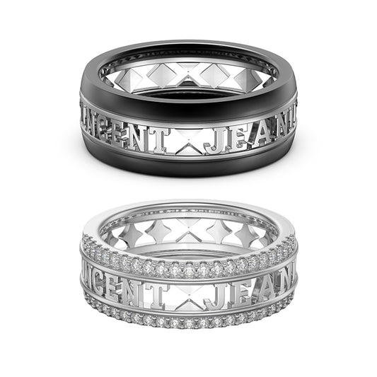 CubeStar Couple 3D Rings