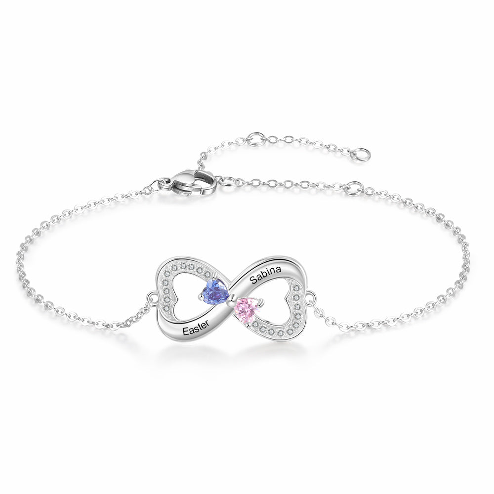 Forever Hearts Birthstone Bracelet