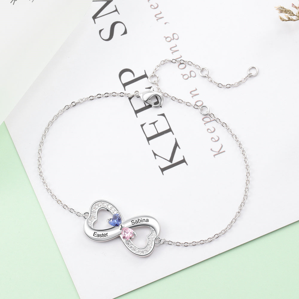 Forever Hearts Birthstone Bracelet