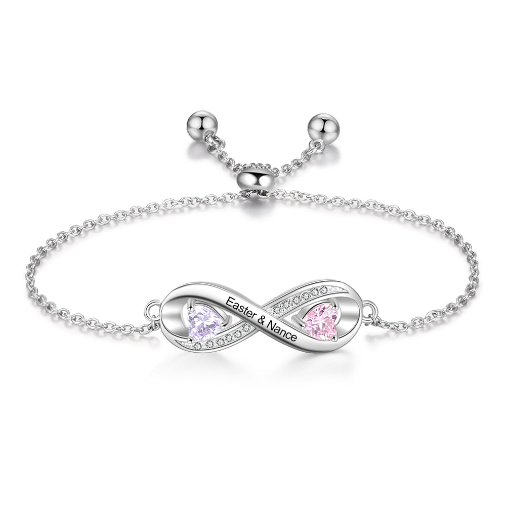 Infinity Love Birthstone Bracelet