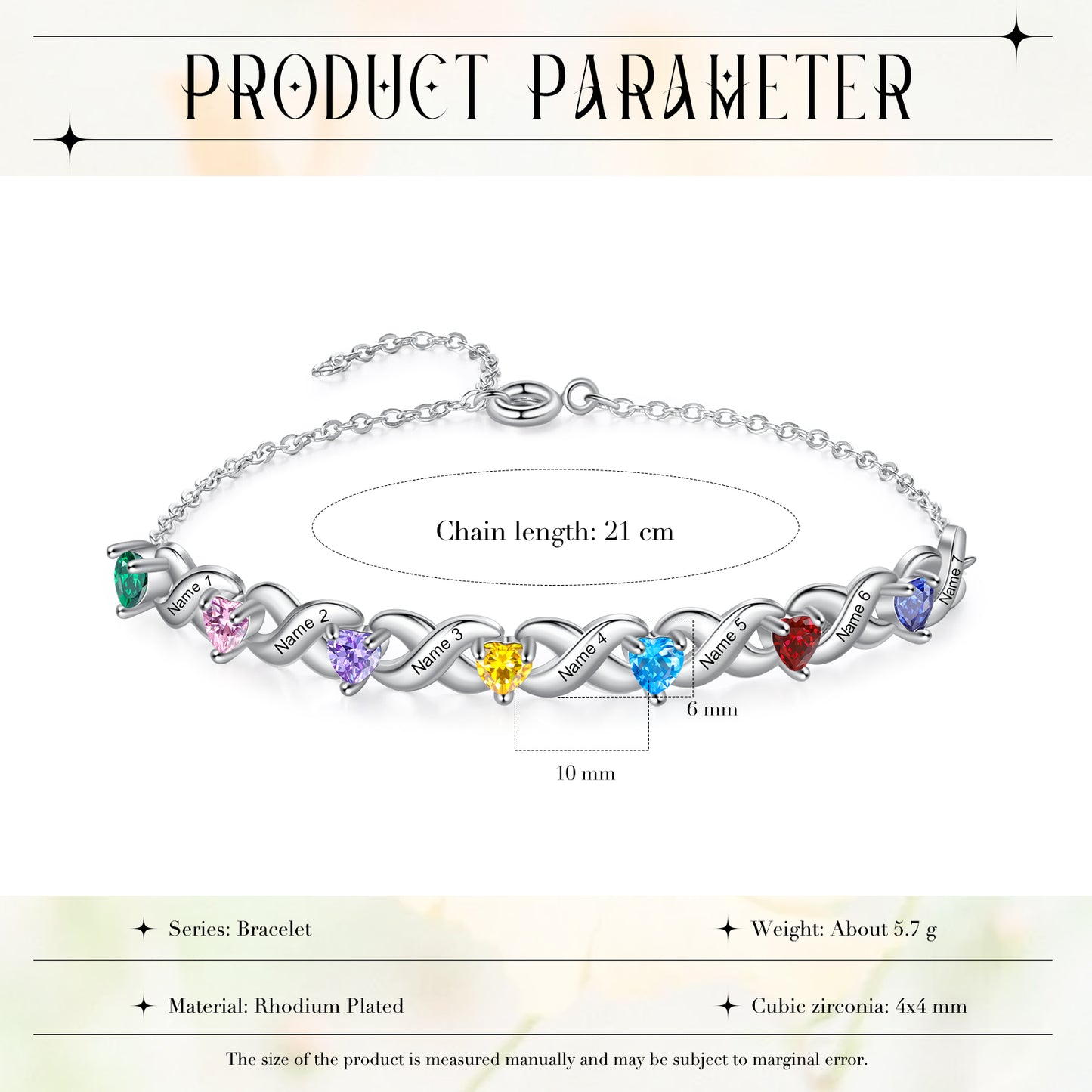 Infinity Bond Birthstone Bracelet