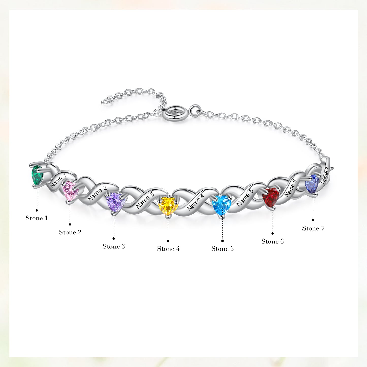 Infinity Bond Birthstone Bracelet