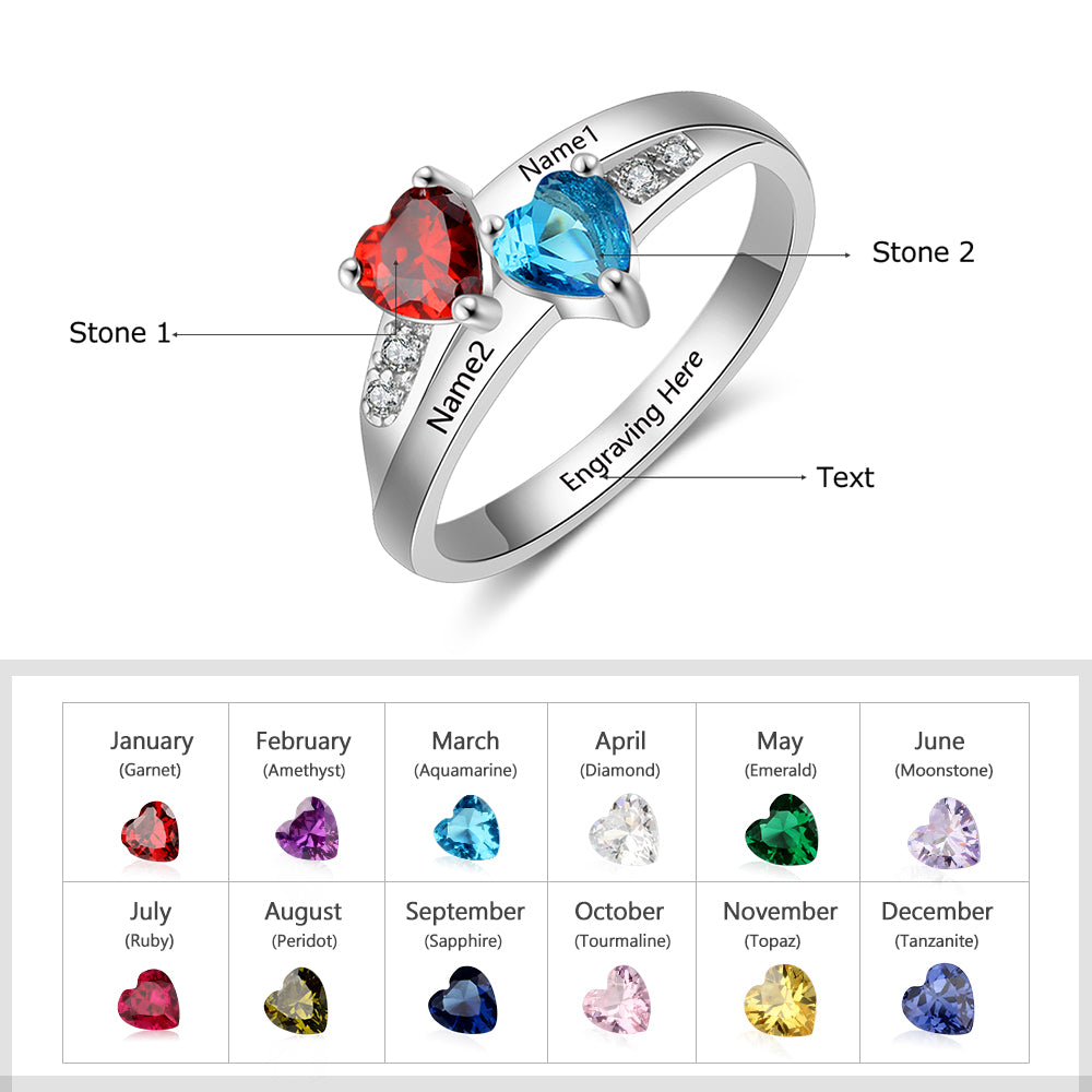 Precious Heart Birthstone Ring