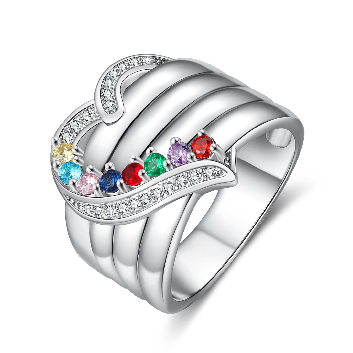 Family Tree Love Birthstone Ring