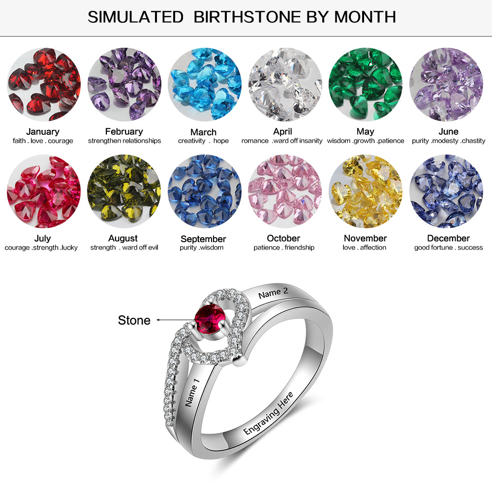 Love Accents Birthstone Ring