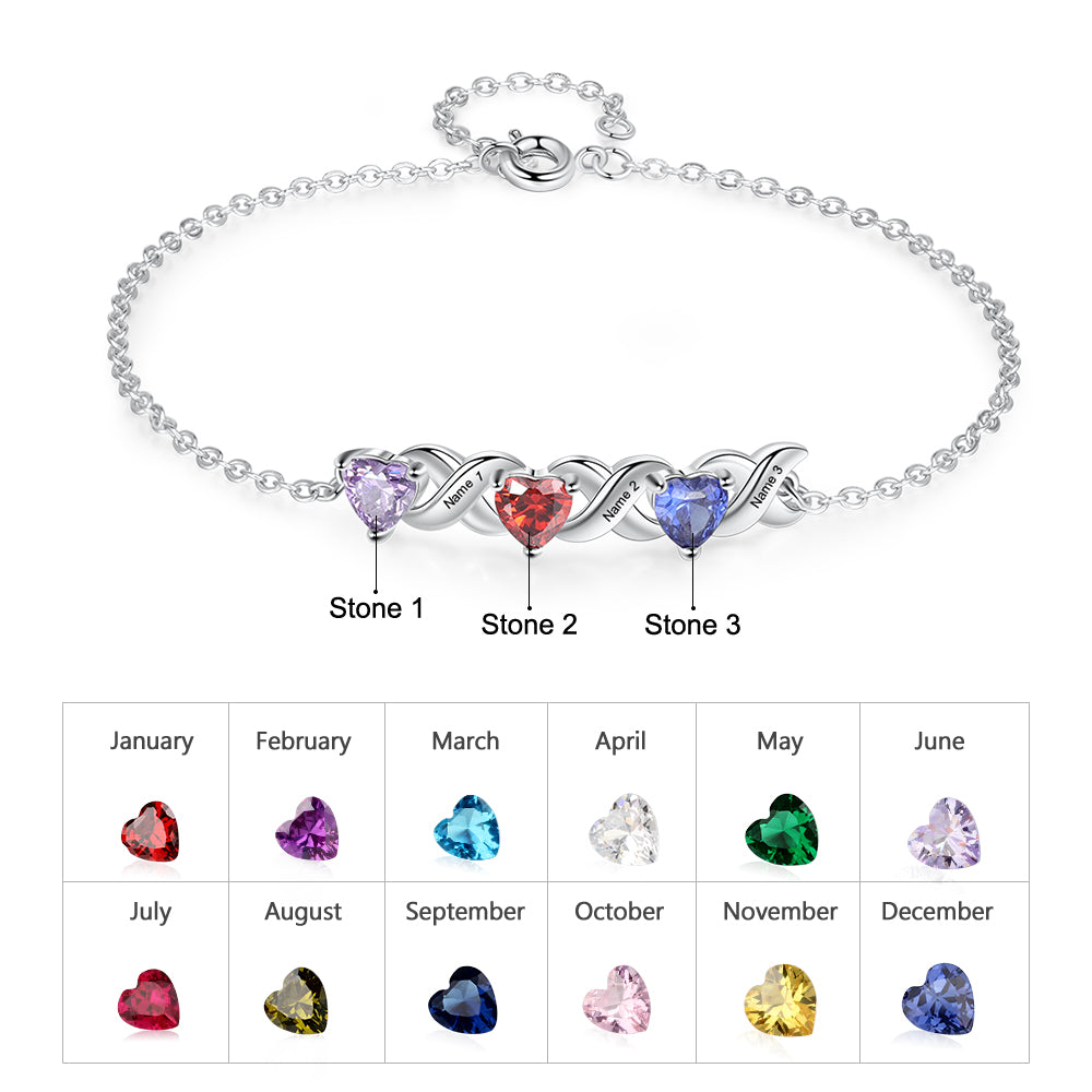 Infinity Bond Birthstone Bracelet