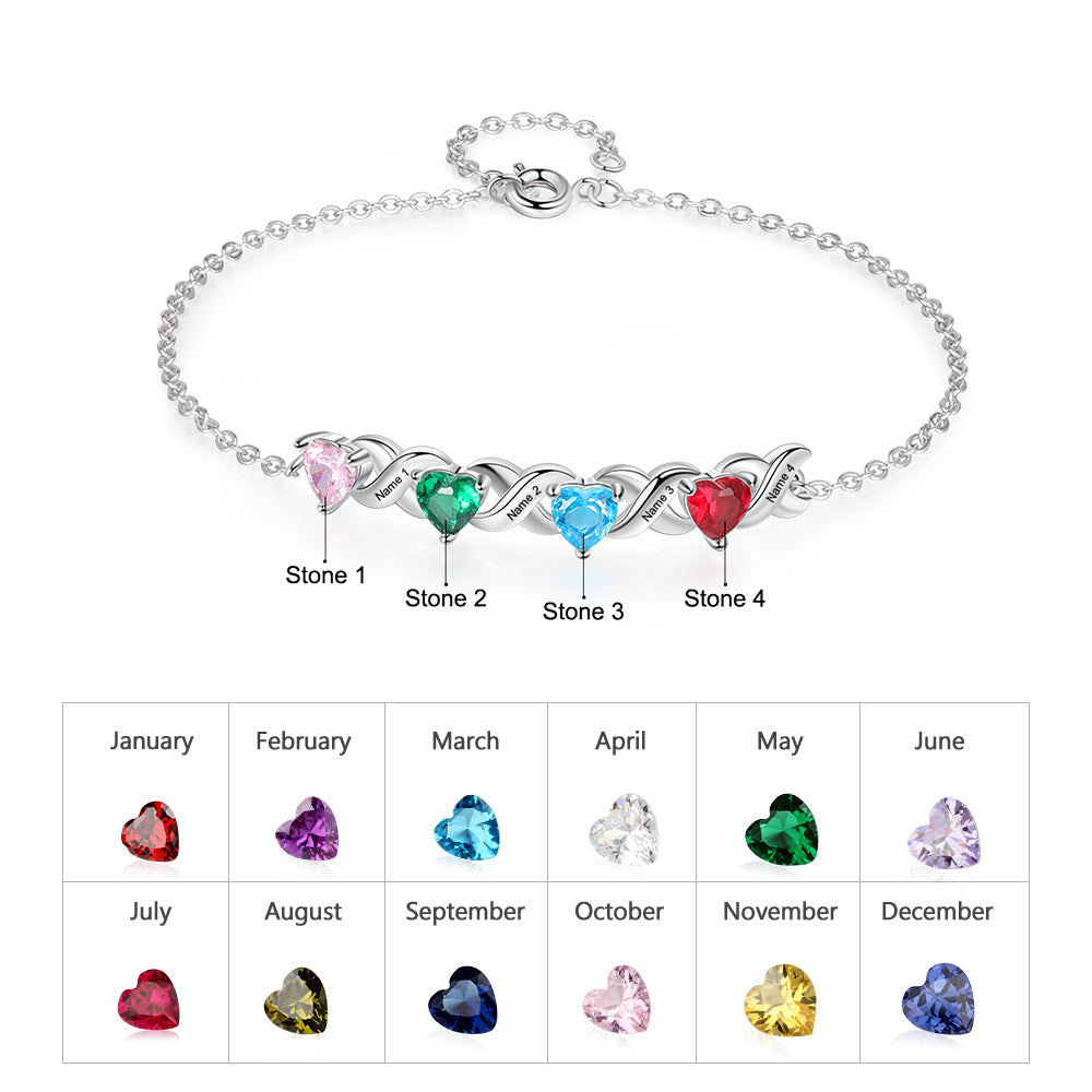 Infinity Bond Birthstone Bracelet