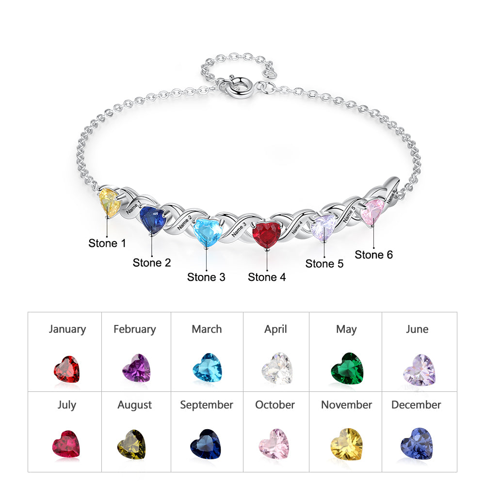 Infinity Bond Birthstone Bracelet