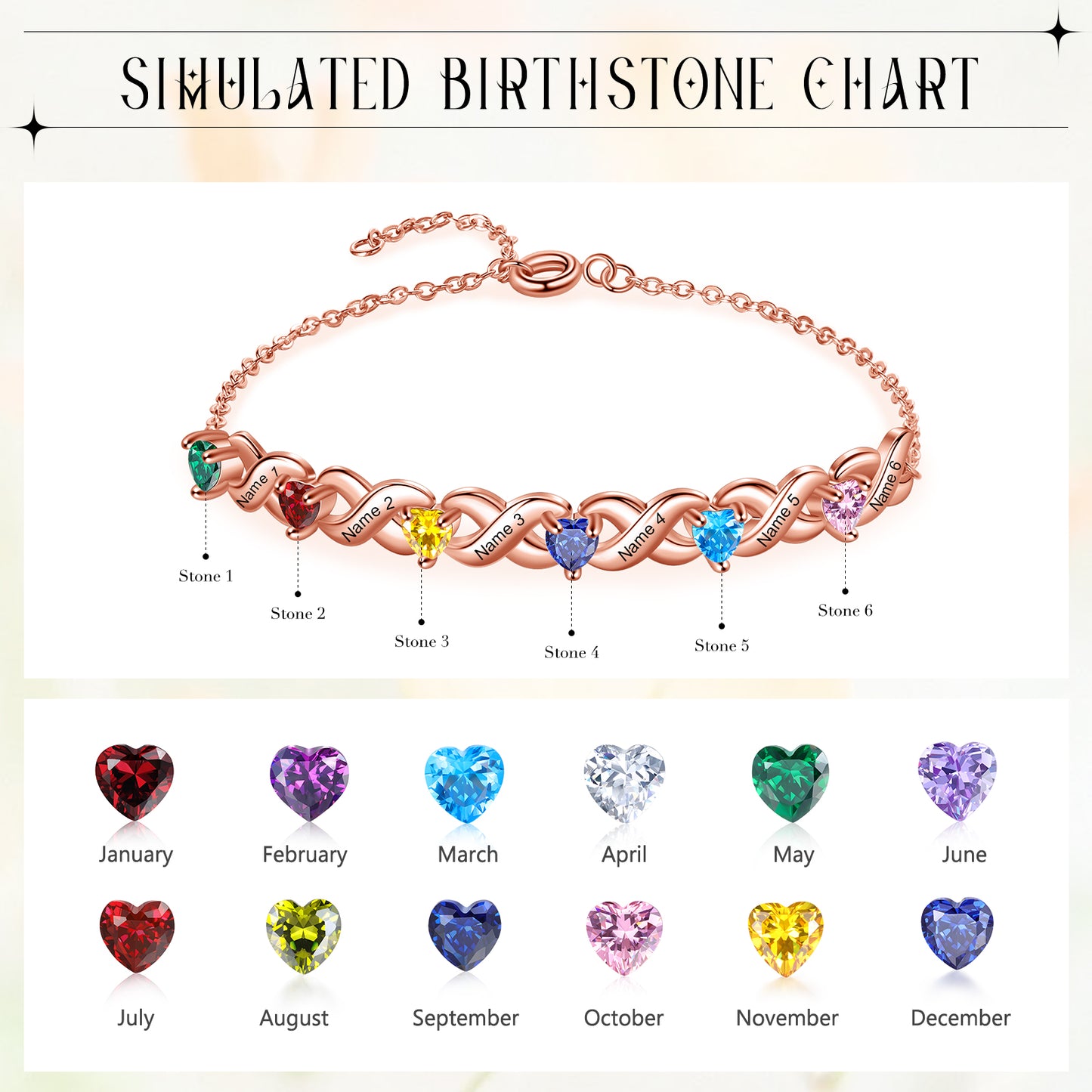 Infinity Bond Birthstone Bracelet