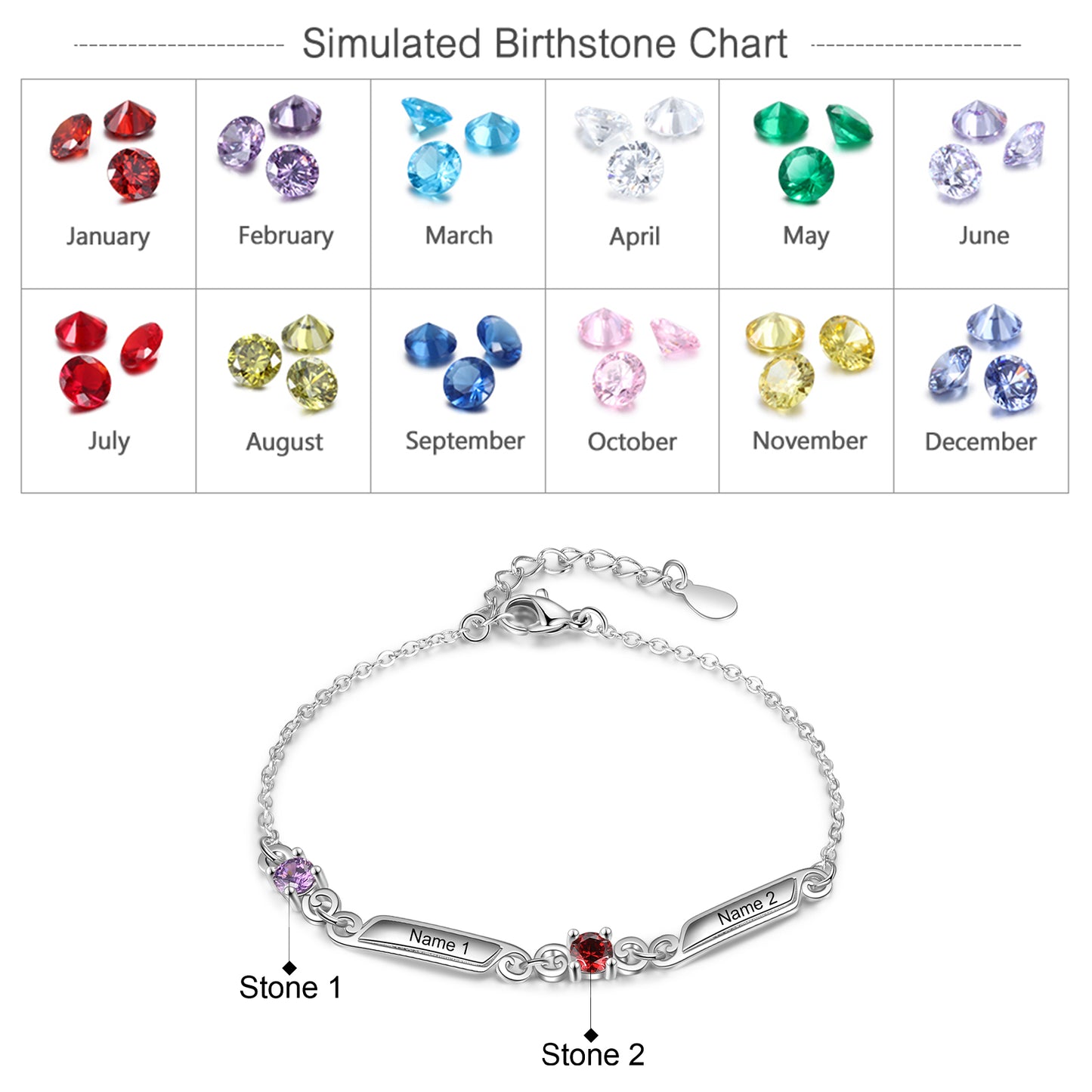 Tagged Treasures Birthstone Bracelet