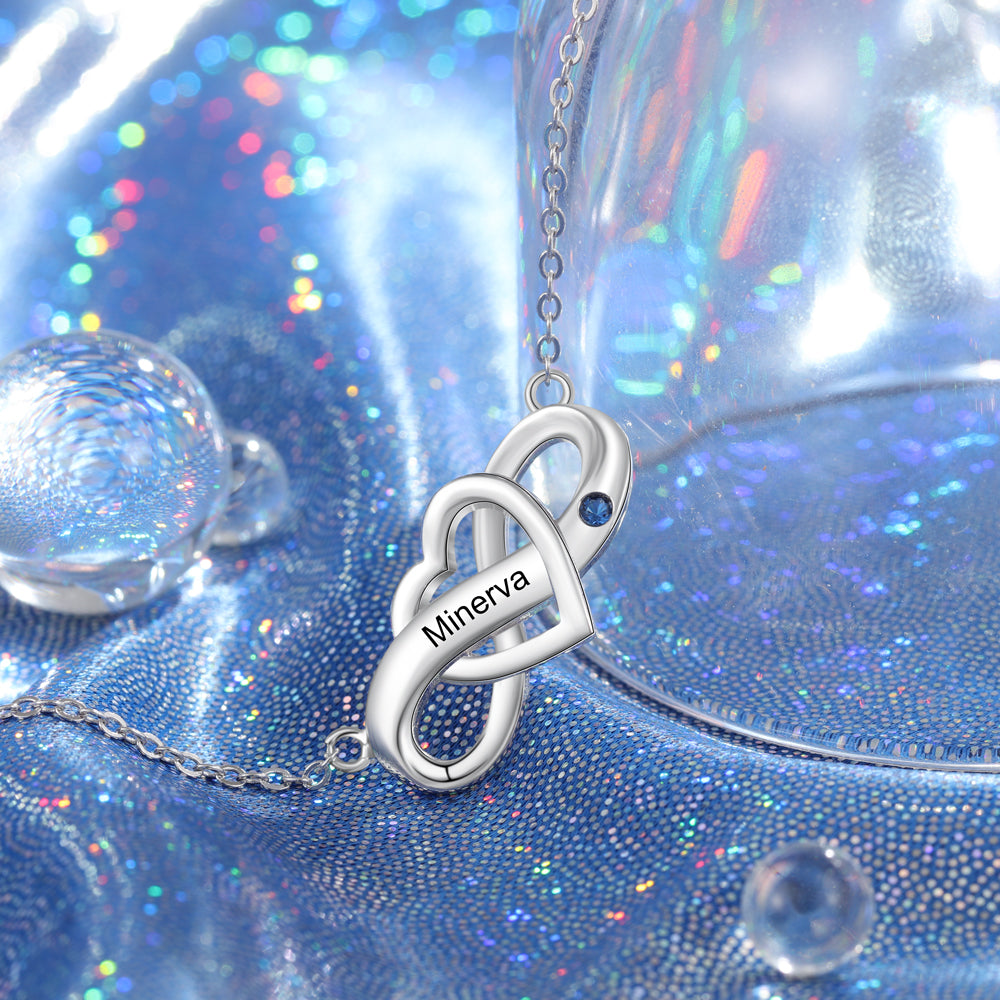 Infinity Love Birthstone Necklace