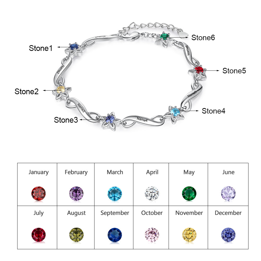 Starlight Infinity Birthstone Bracelet