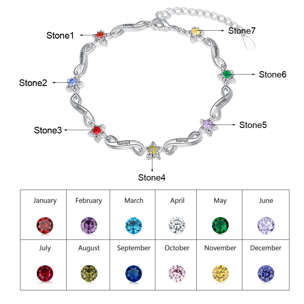 Starlight Infinity Birthstone Bracelet