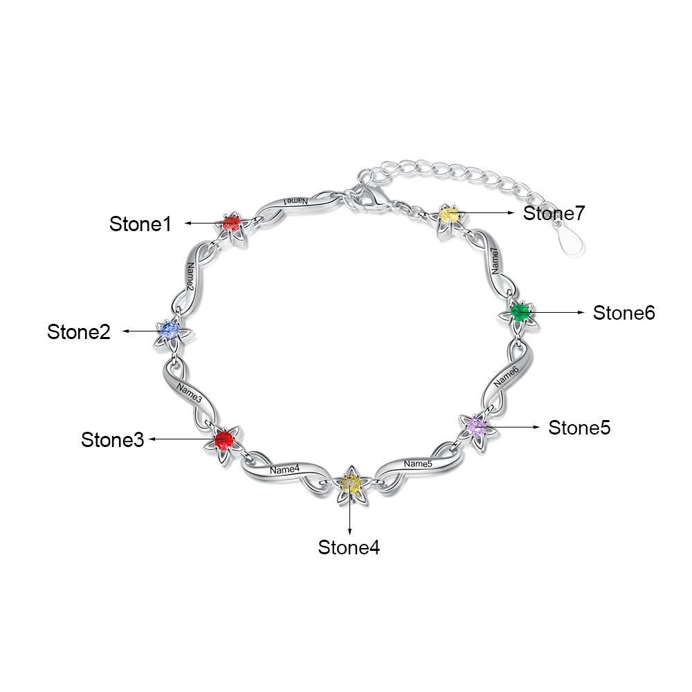 Starlight Infinity Birthstone Bracelet