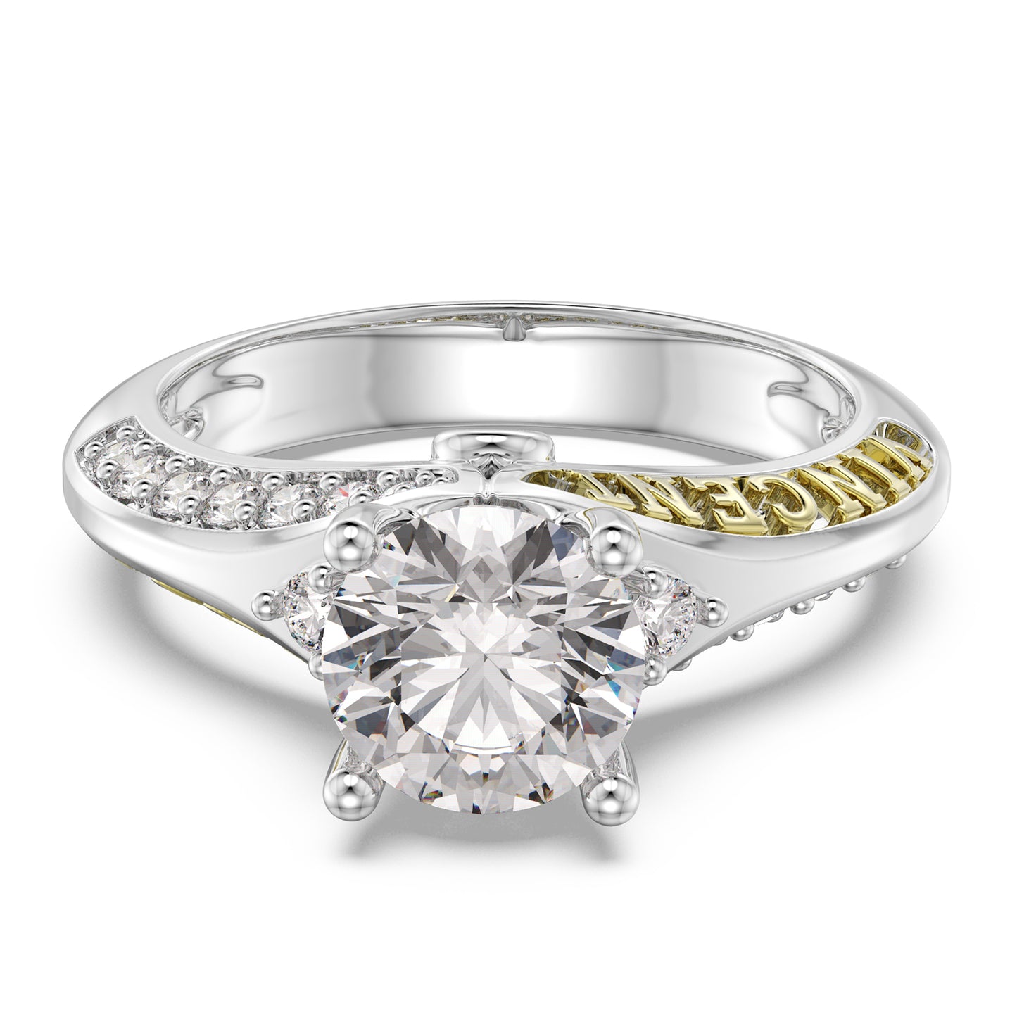 Celestial Sparkle Engagement 3D Ring