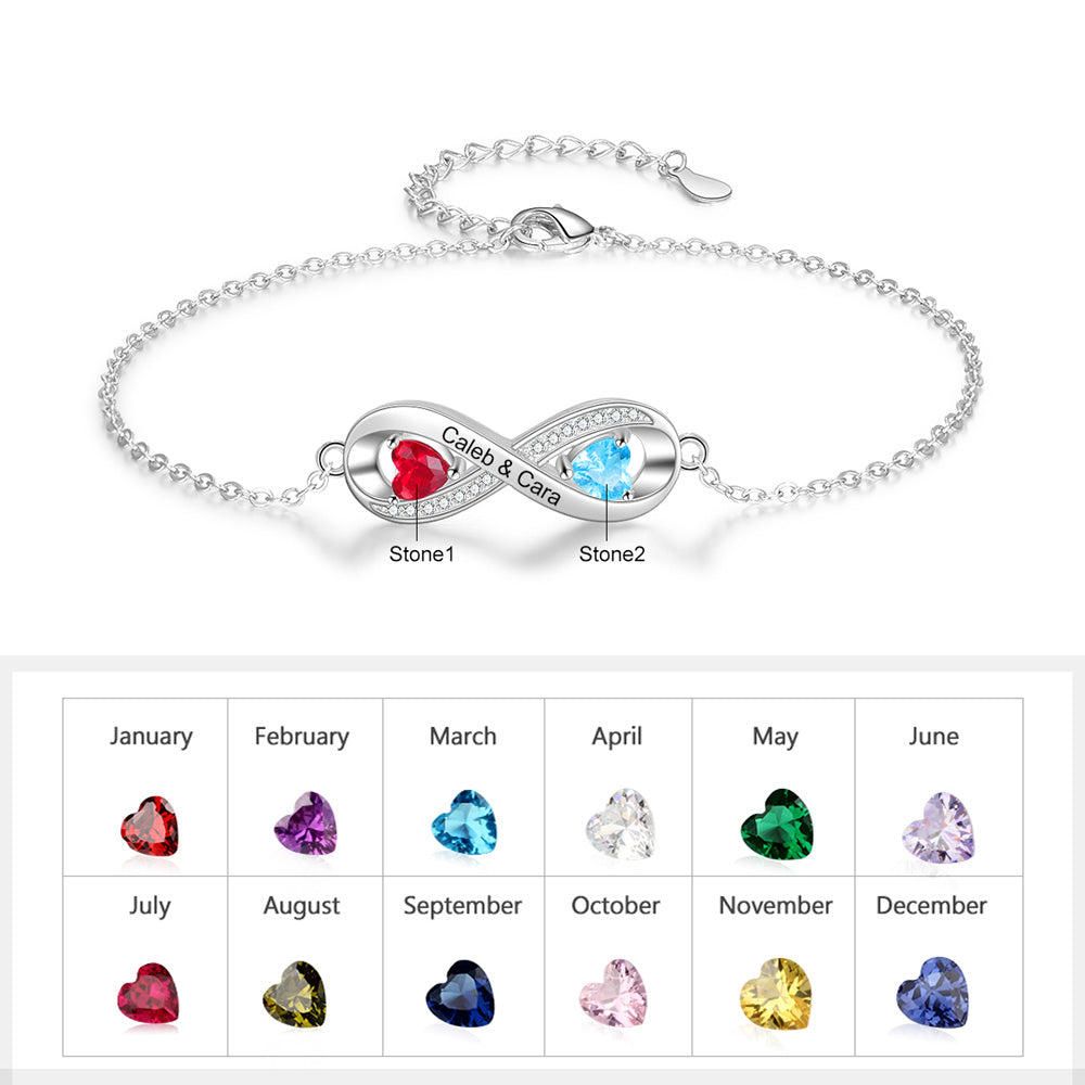 Infinity Love Birthstone Bracelet