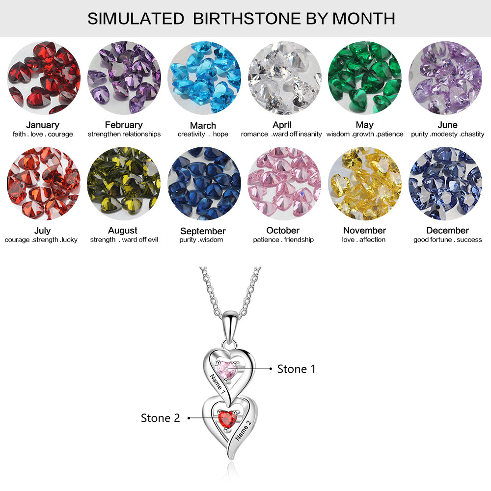 Heartfelt Love Birthstone Necklace