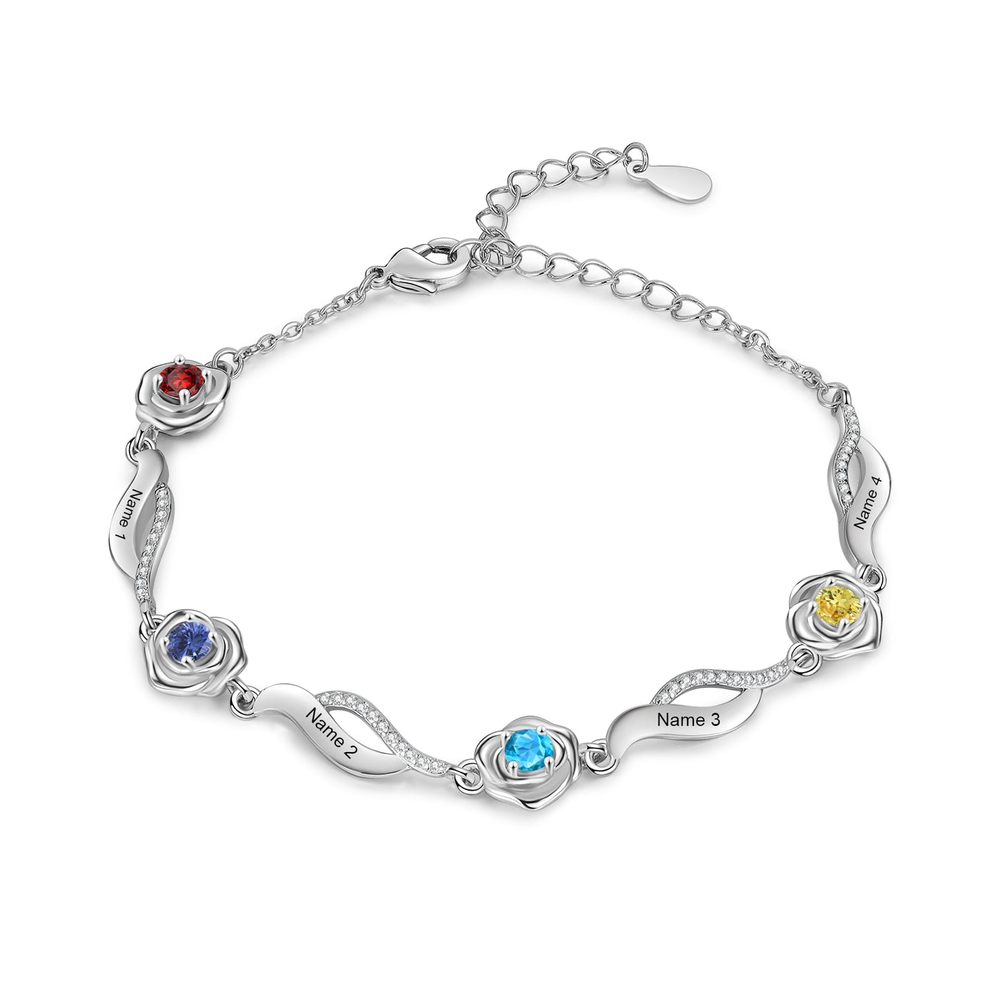 Enchanted Rose Birthstone Bracelet