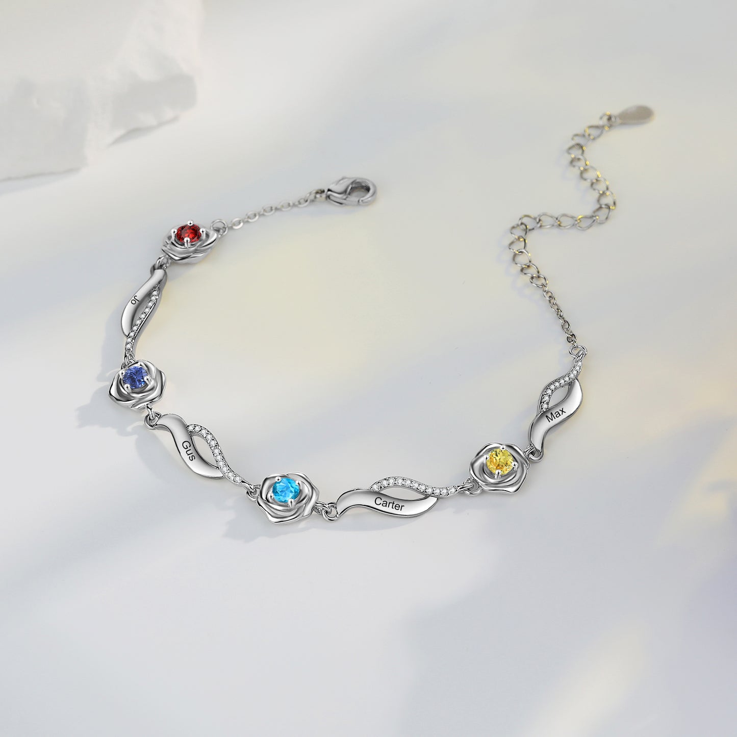 Enchanted Rose Birthstone Bracelet