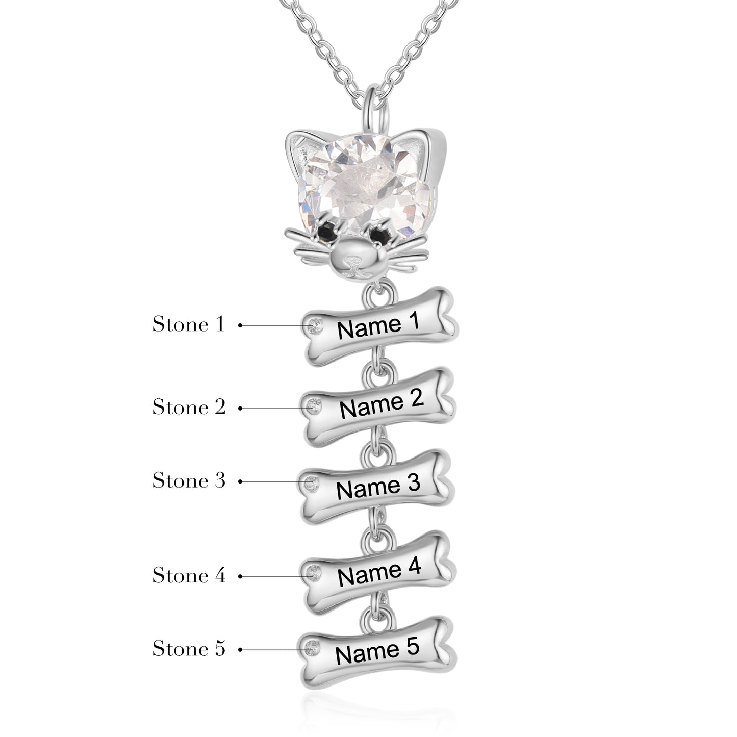 Purrfect Memories Birthstone Necklace