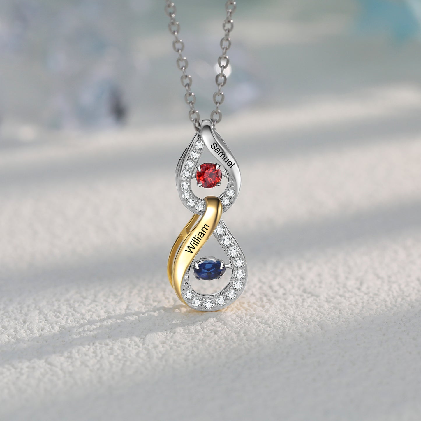 Dancing Drops Birthstone Necklace