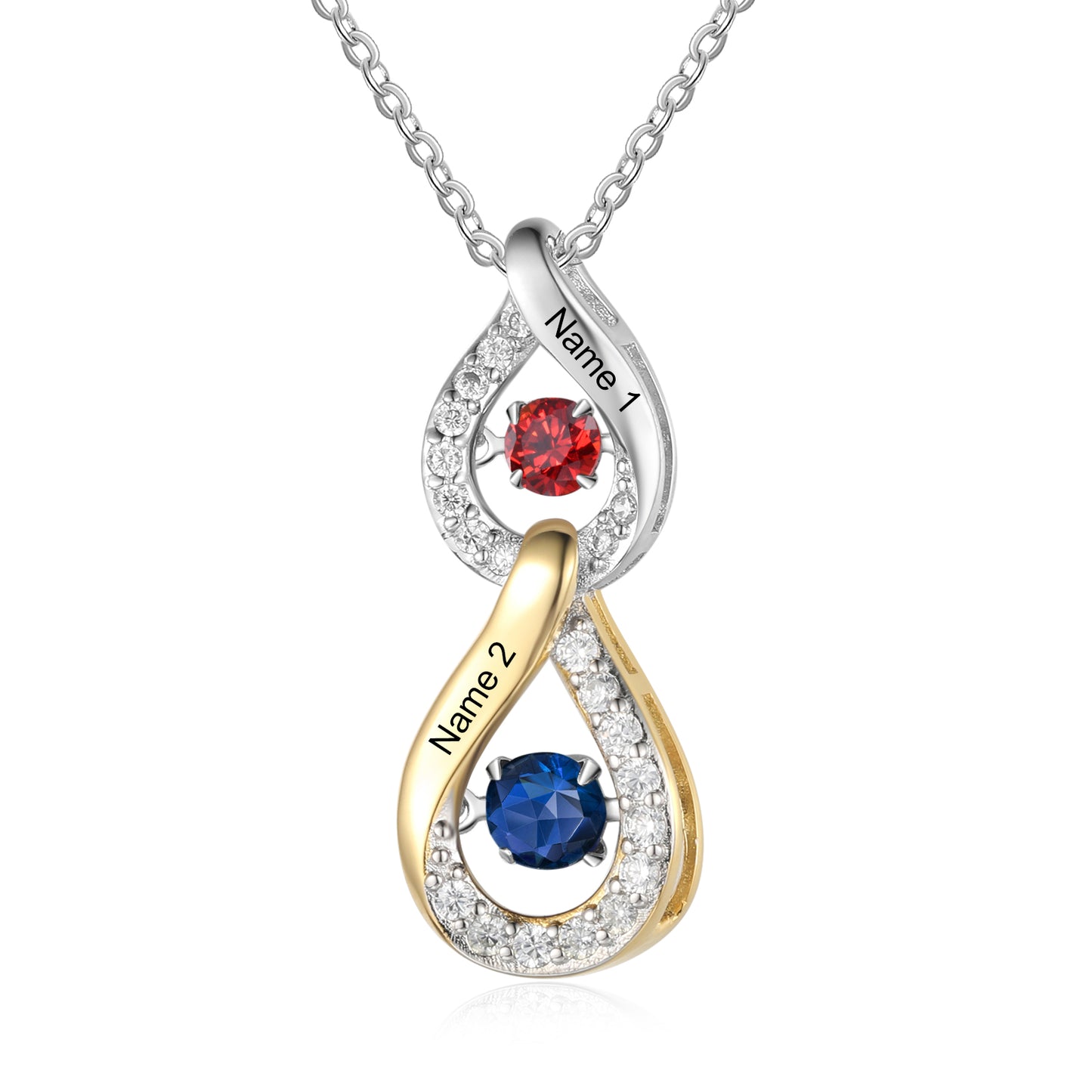 Dancing Drops Birthstone Necklace