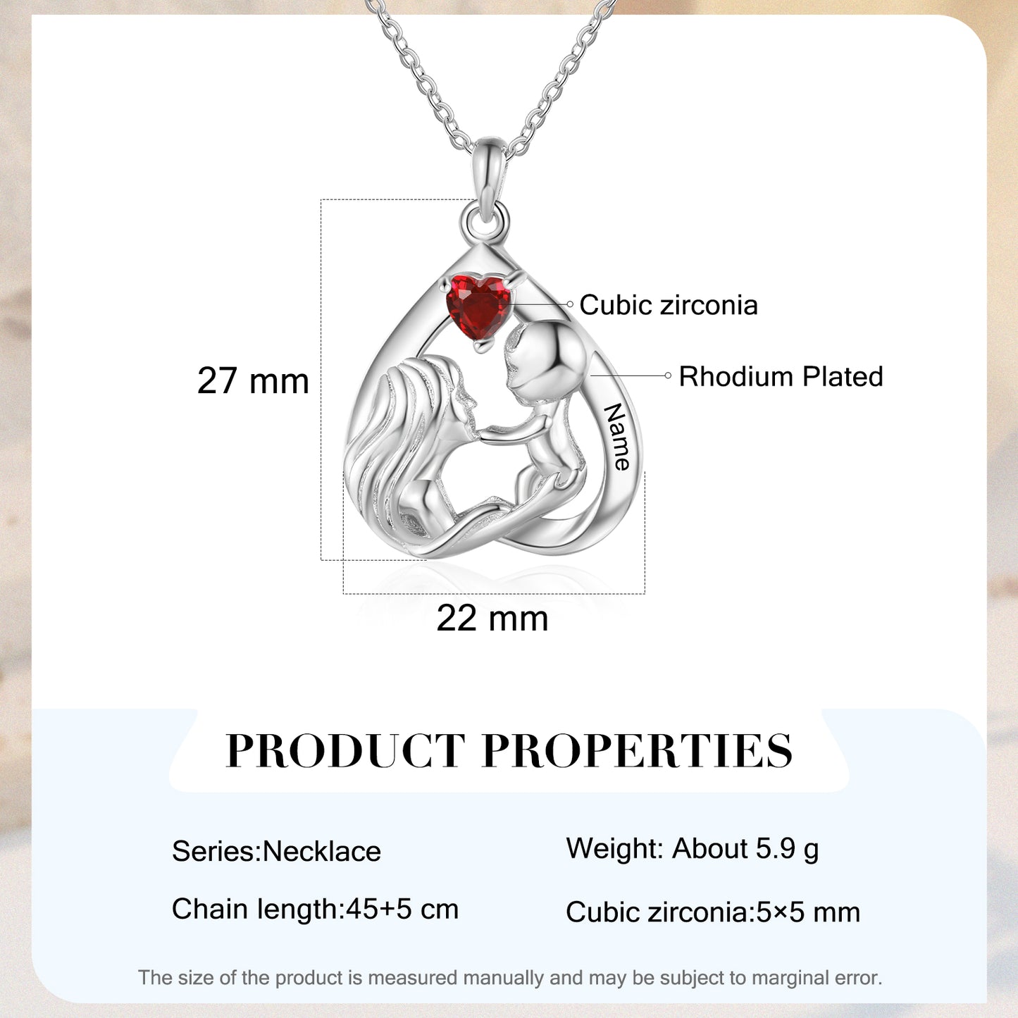 Mother Love Birthstone Necklace