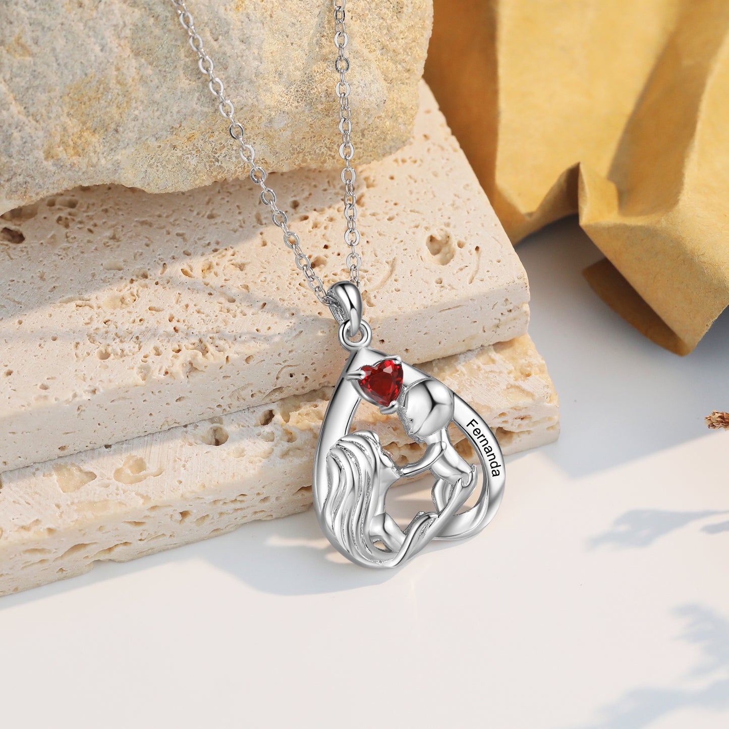 Mother Love Birthstone Necklace