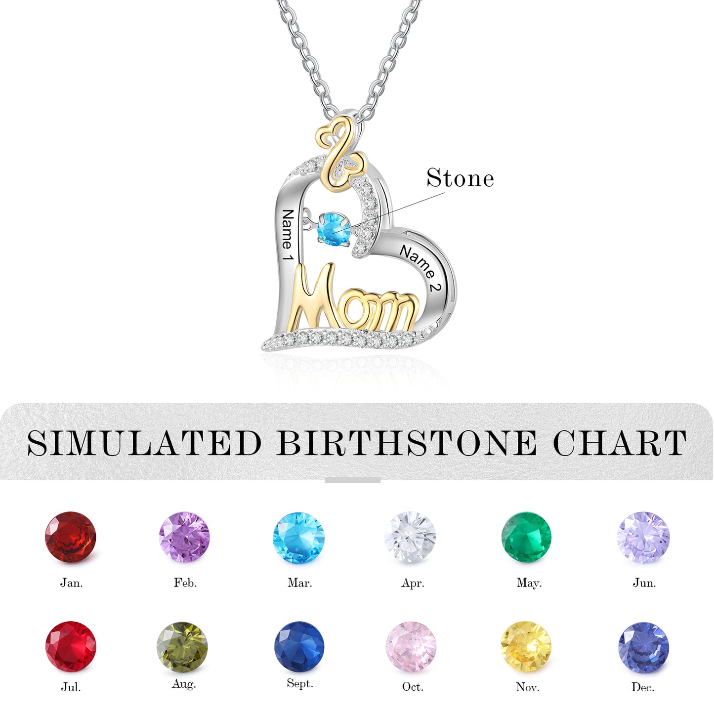 Mom's Heart of Gold Necklace