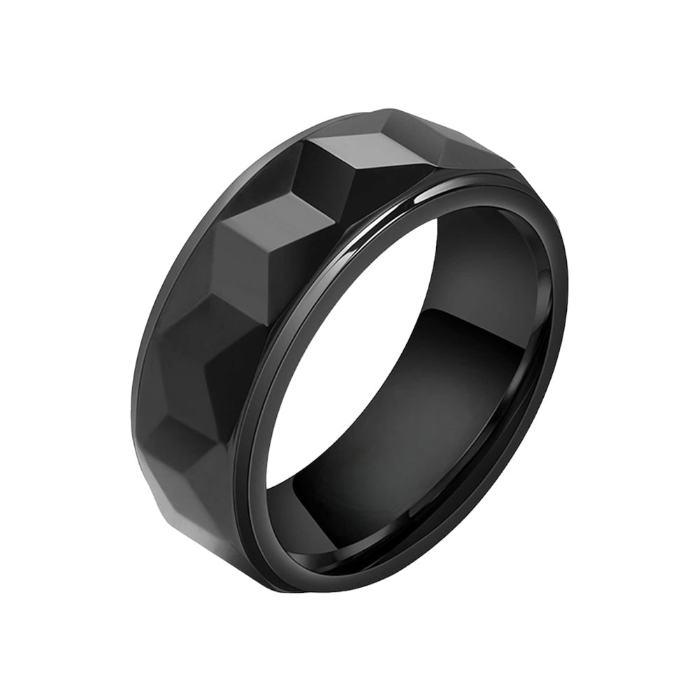 Black Diamond Tungsten Ring