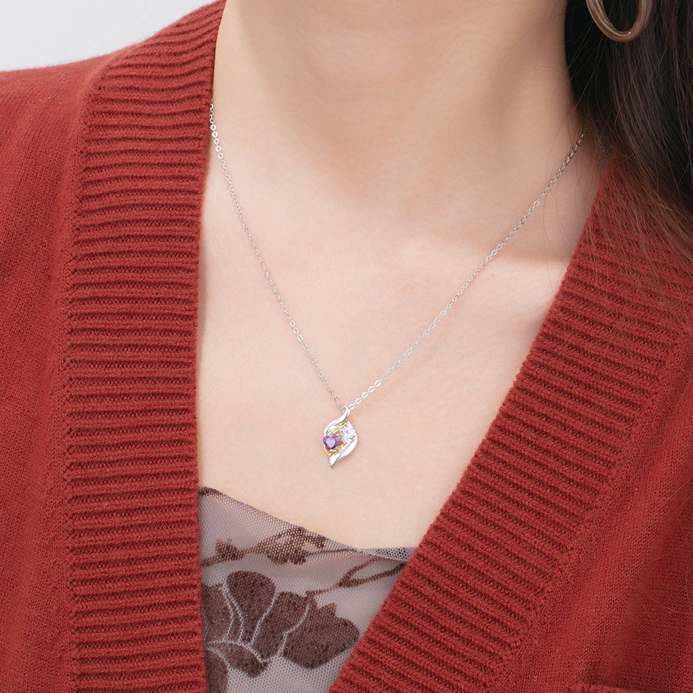 GoldenHeart Birthstone Necklace