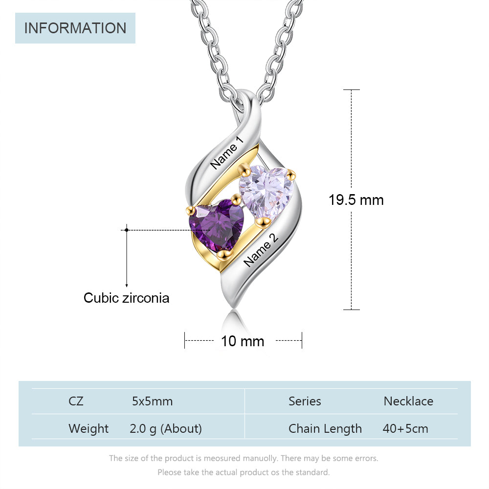 GoldenHeart Birthstone Necklace