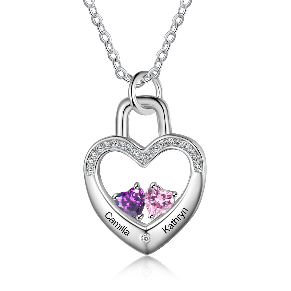 Love Locked Birthstone Necklace