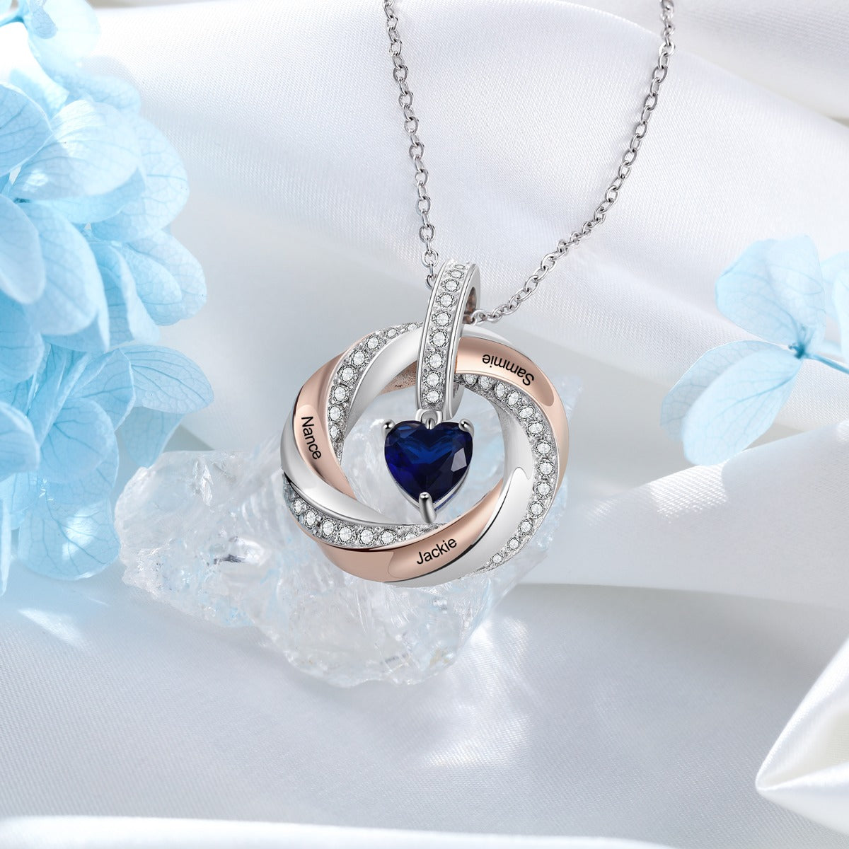 Heart of Motion Birthstone Necklace