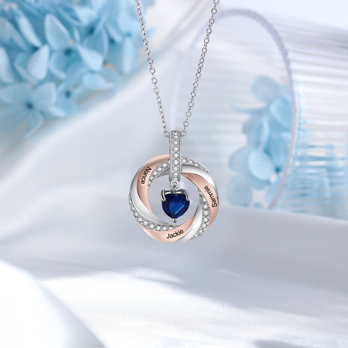 Heart of Motion Birthstone Necklace