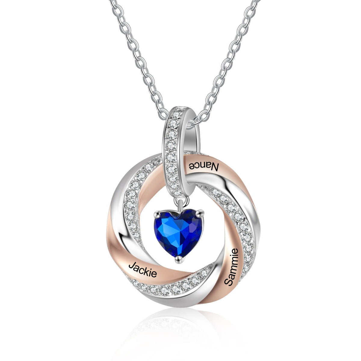 Heart of Motion Birthstone Necklace