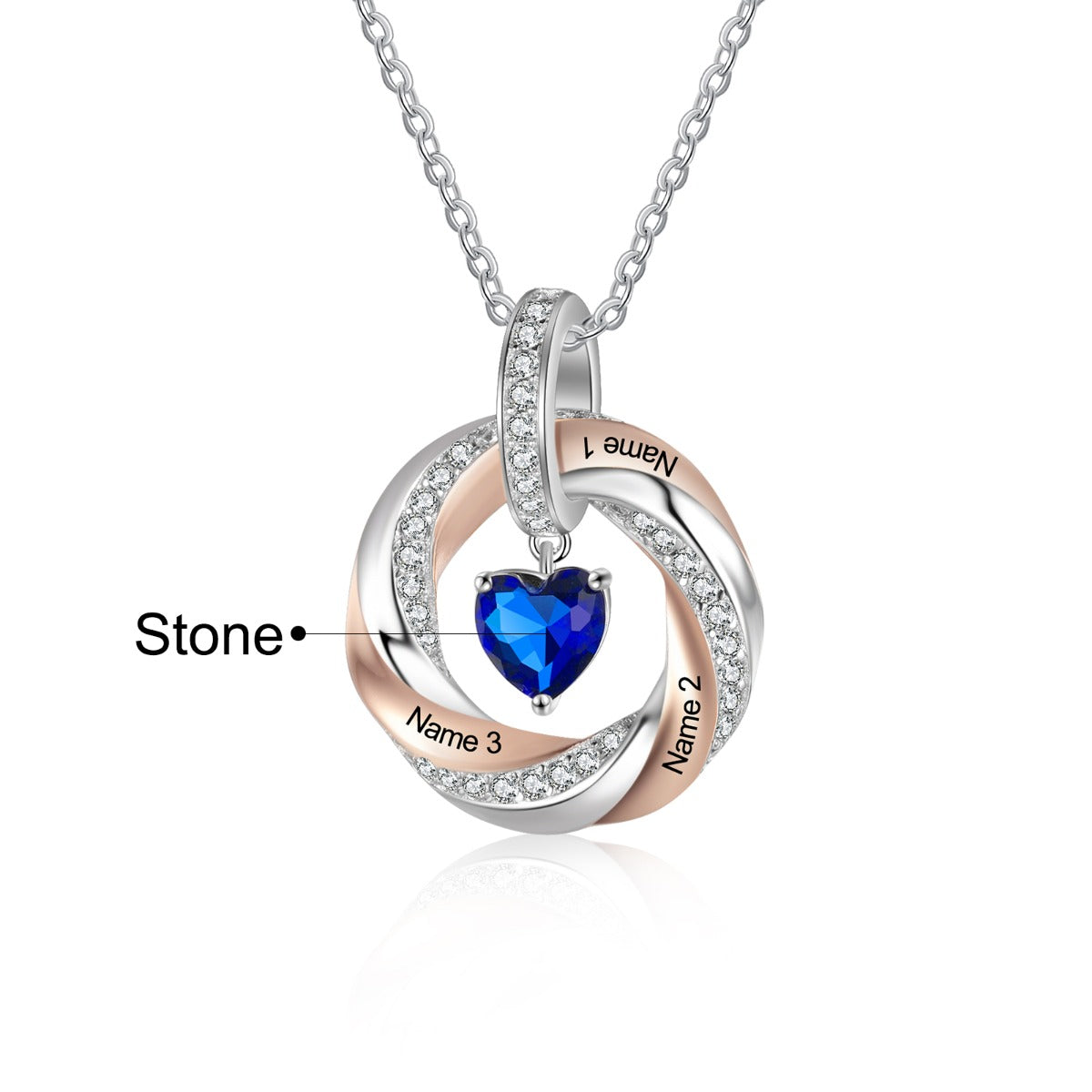 Heart of Motion Birthstone Necklace