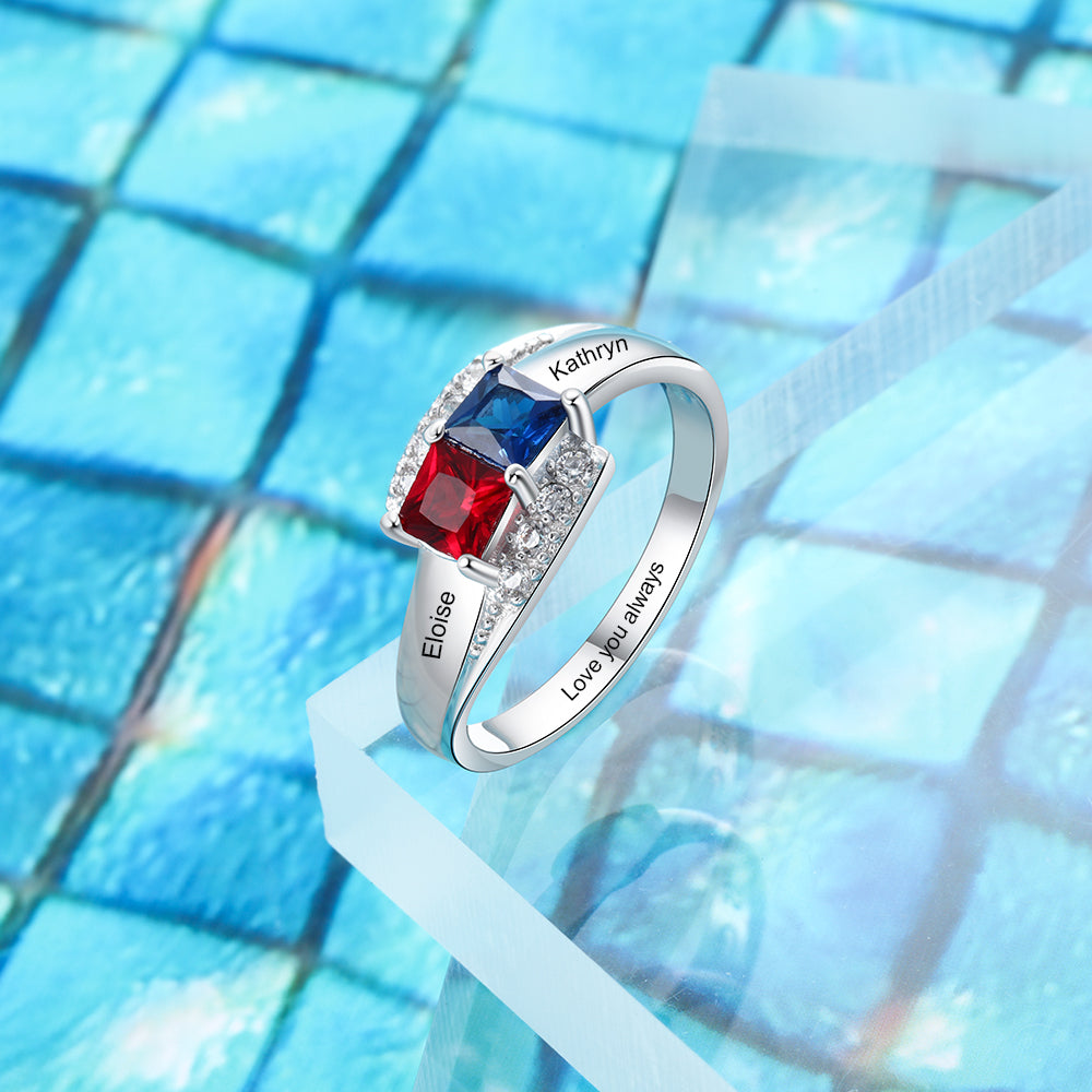 Princess Love Birthstone Ring