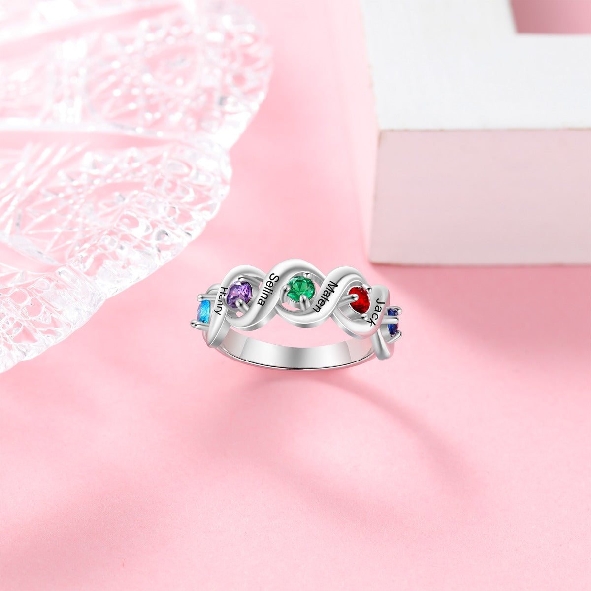 Braid of Love Birthstone Ring