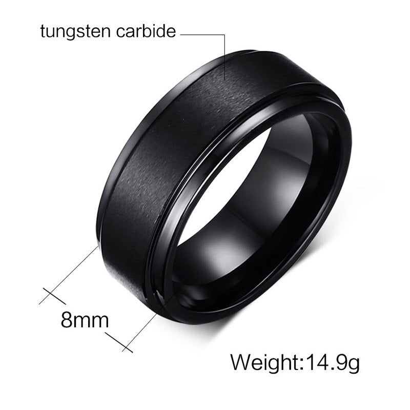 Black Knight Tungsten Ring