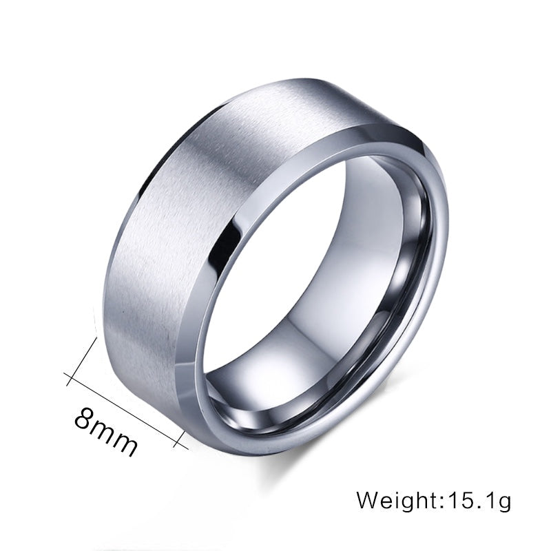 Silver Fusion Tungsten Ring