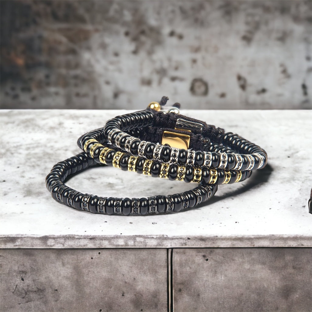 Onyx Starry Night Bracelet
