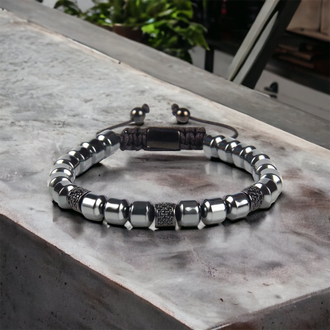 Hematite Cilindro Bracelet