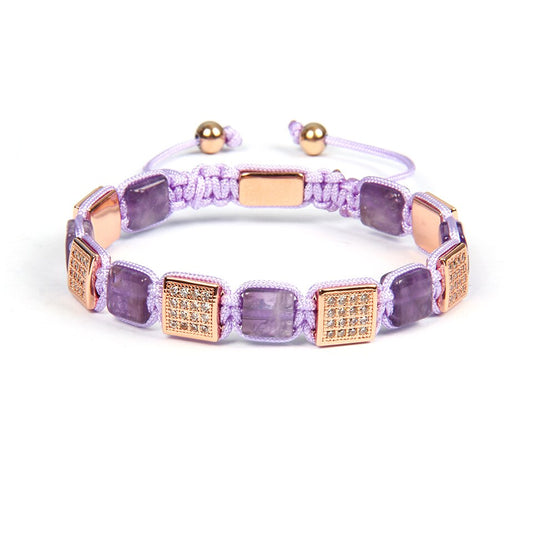 Amethyspark Braid Bracelet
