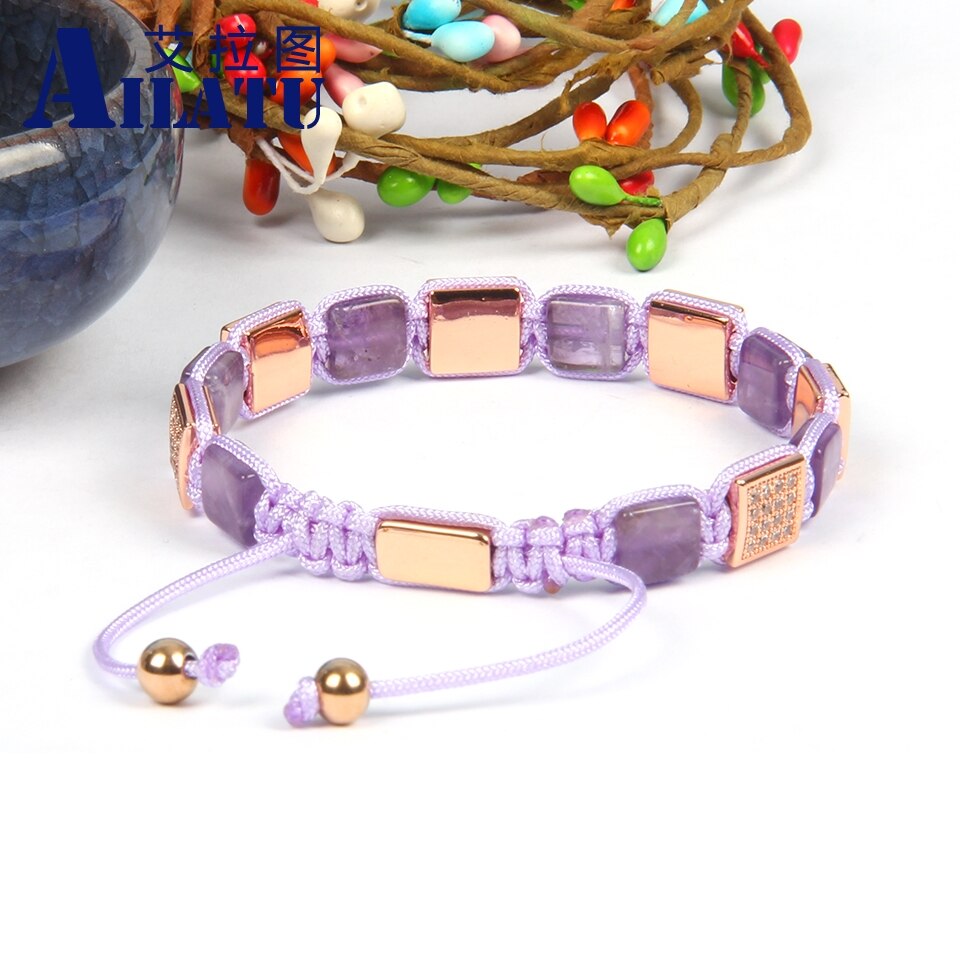 Amethyspark Braid Bracelet