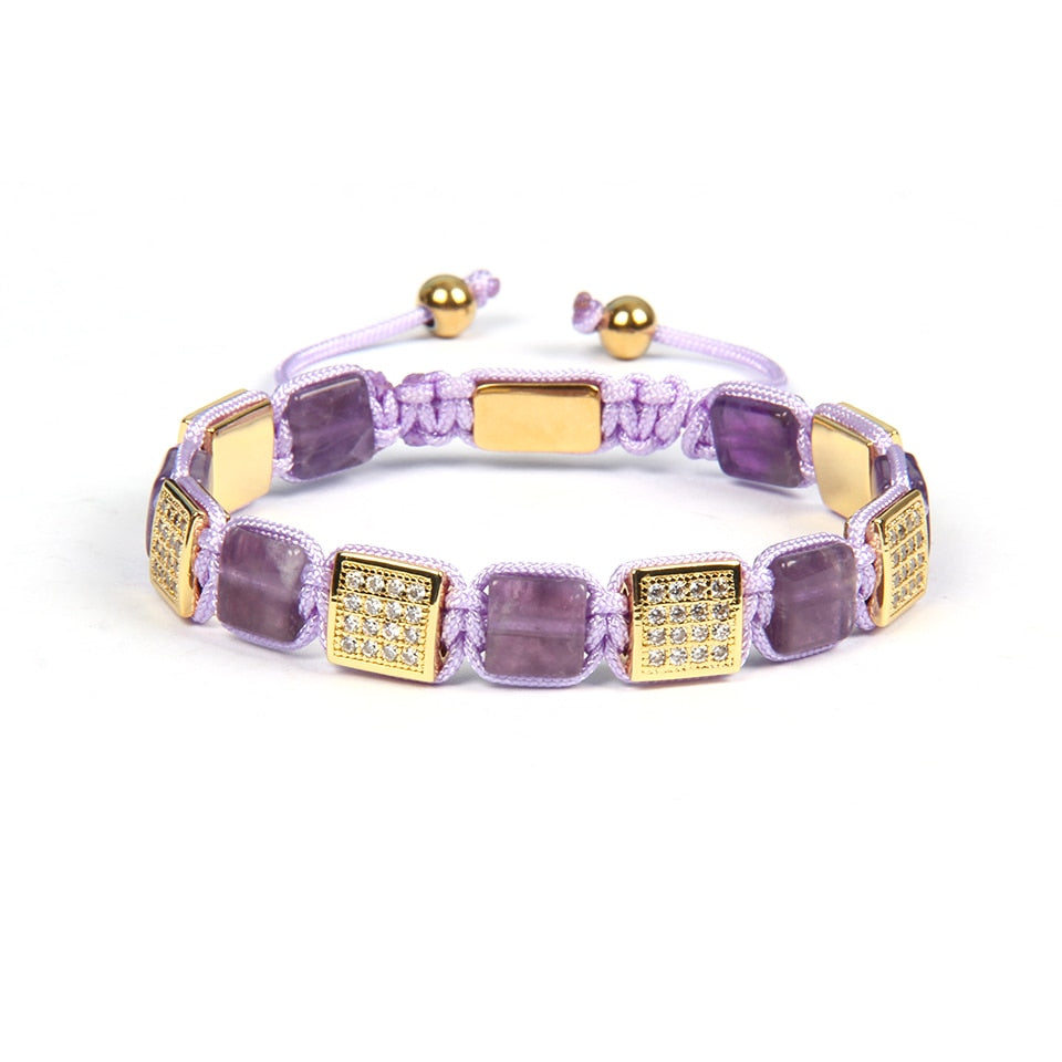 Amethyspark Braid Bracelet