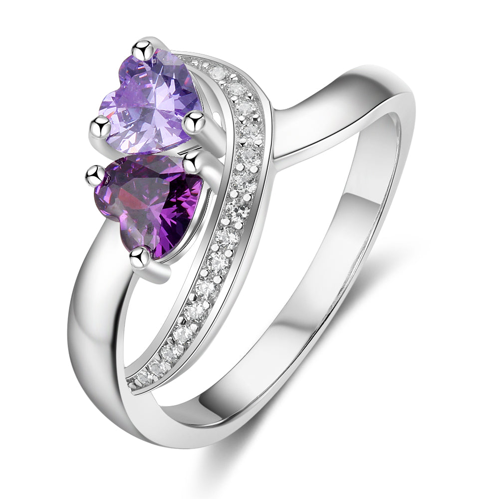 Heartfelt Flare Birthstone Ring