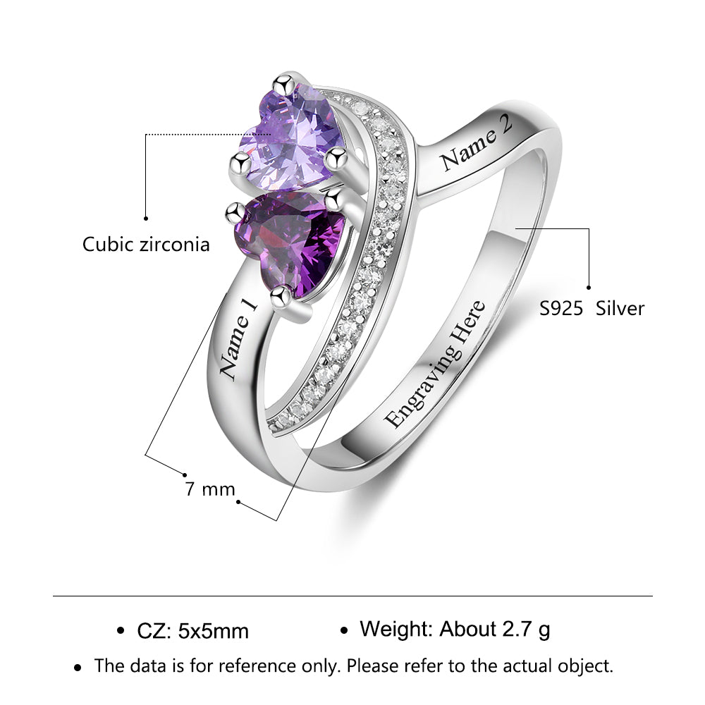 Heartfelt Flare Birthstone Ring