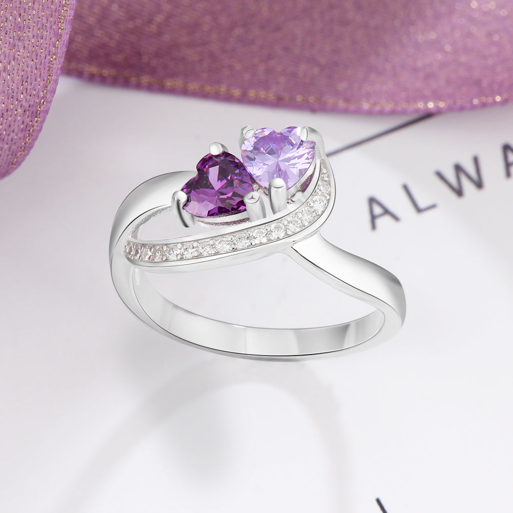 Heartfelt Flare Birthstone Ring