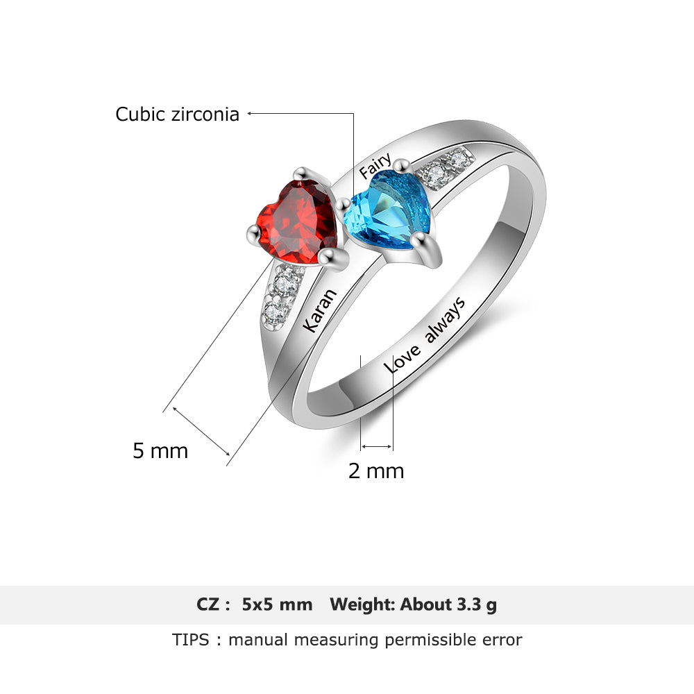 Precious Heart Birthstone Ring